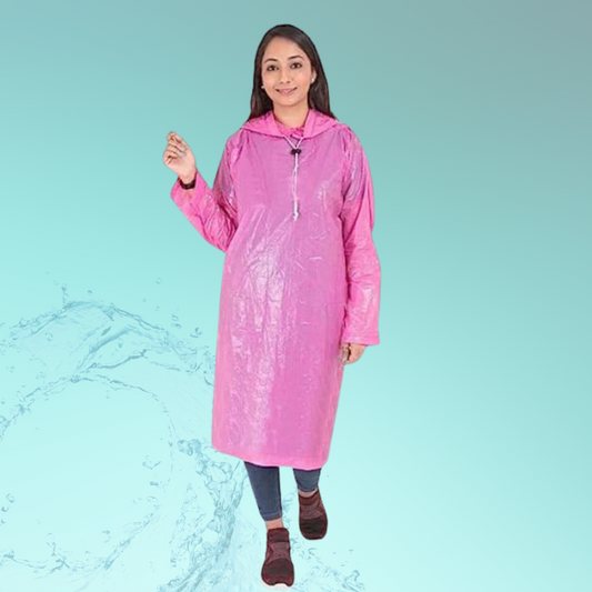 RainLy RainWrap – Ultra-Light Poncho Raincoat (pink)